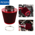3" 76mm High Flow Inlet Cold Air Intake Filter for Universal Fit