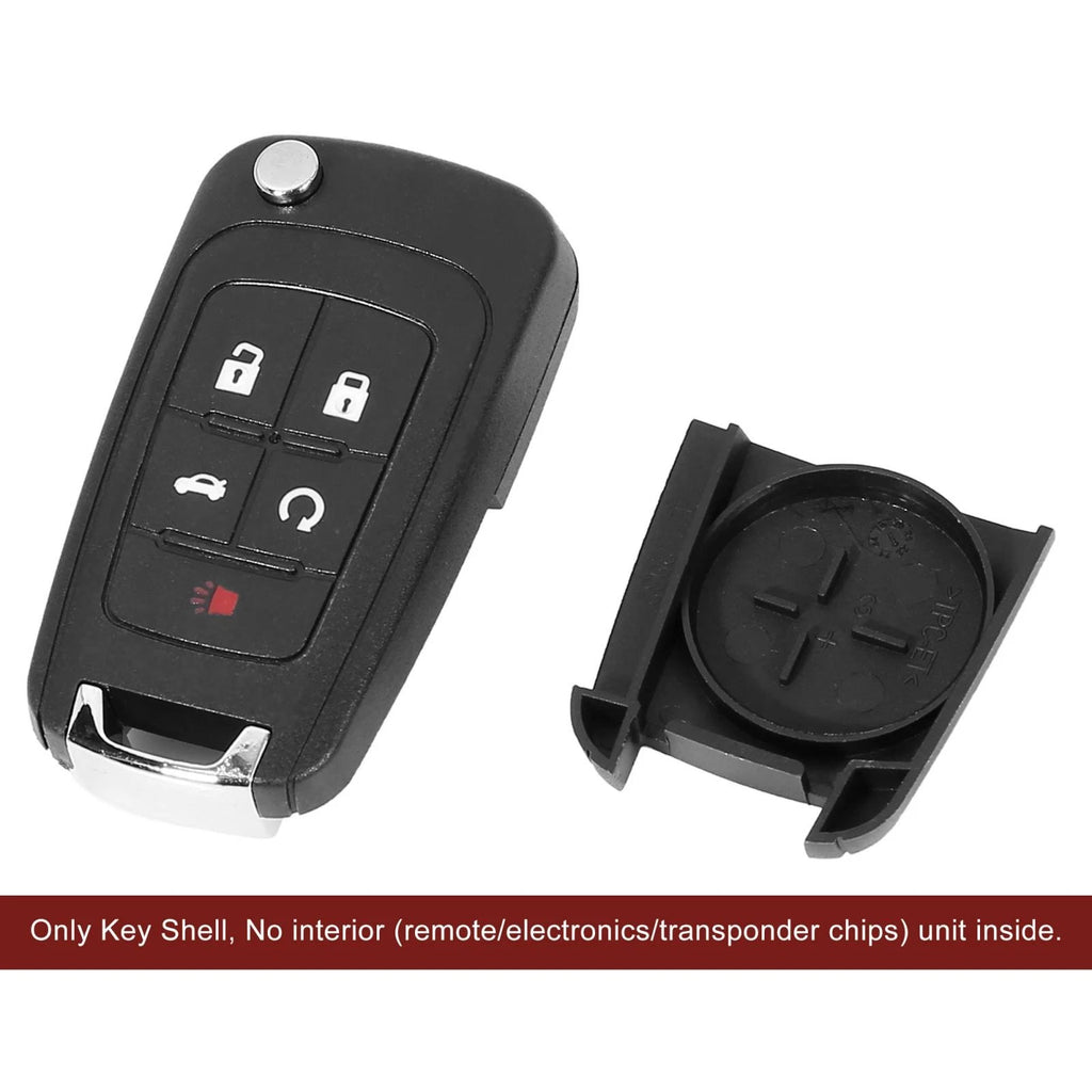 Key Fob Shell Case for Chevrolet Camaro (2010–2015) - 5 Button, Black