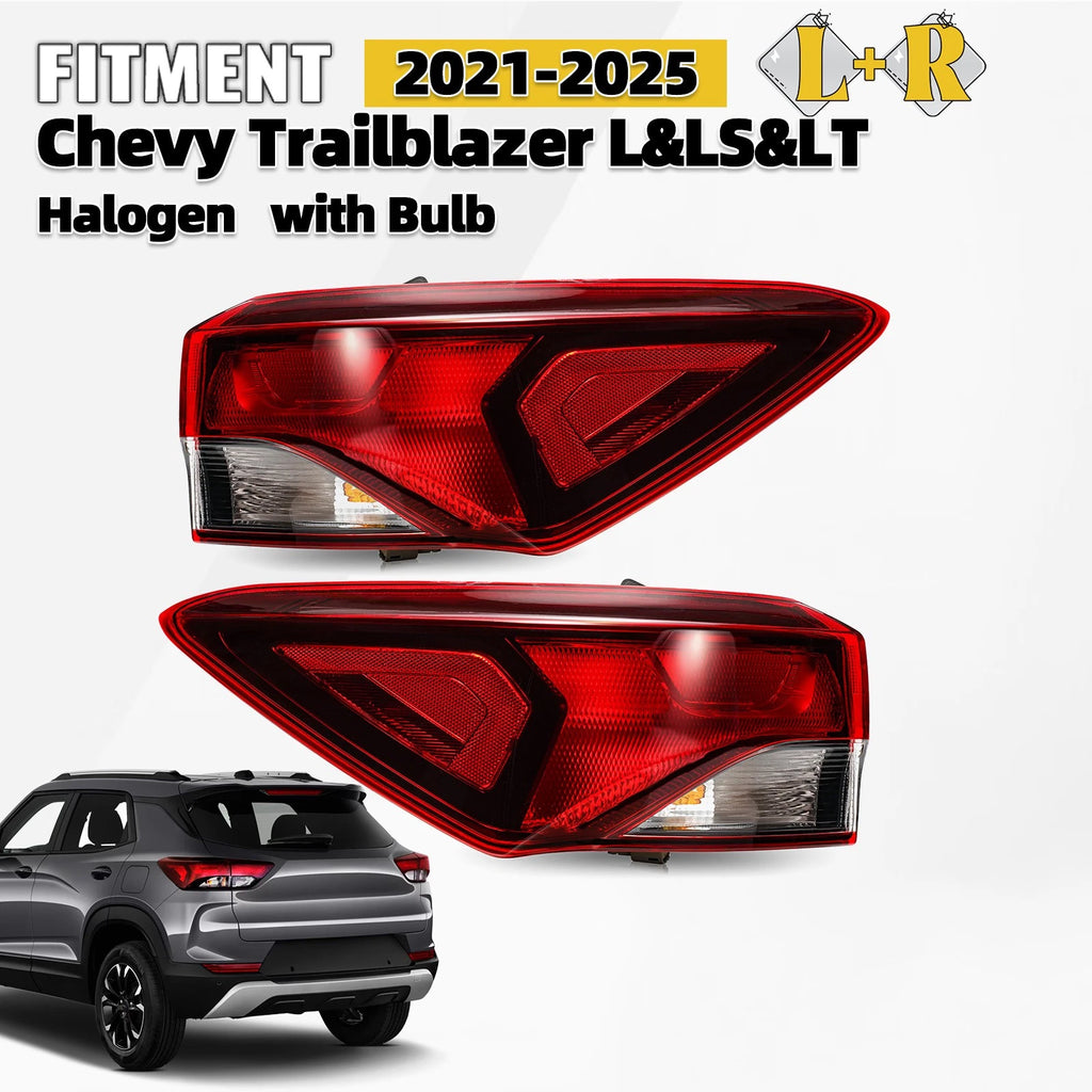 Halogen Tail Light Pair for Chevy Trailblazer (2021–2025) L&LS&LT with Bulb