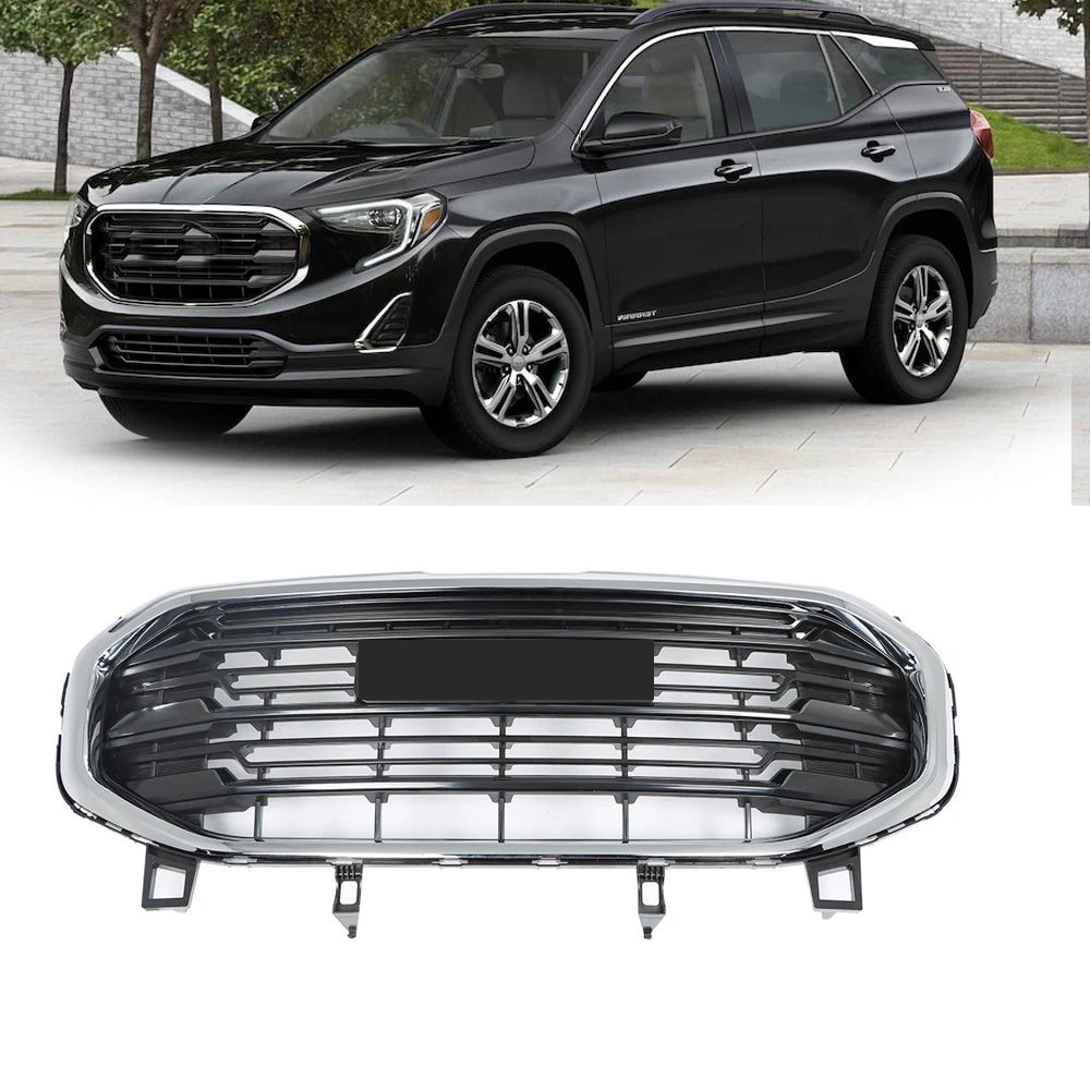 Front Bumper Grille for GMC Terrain (2018-2021) Chrome & Black