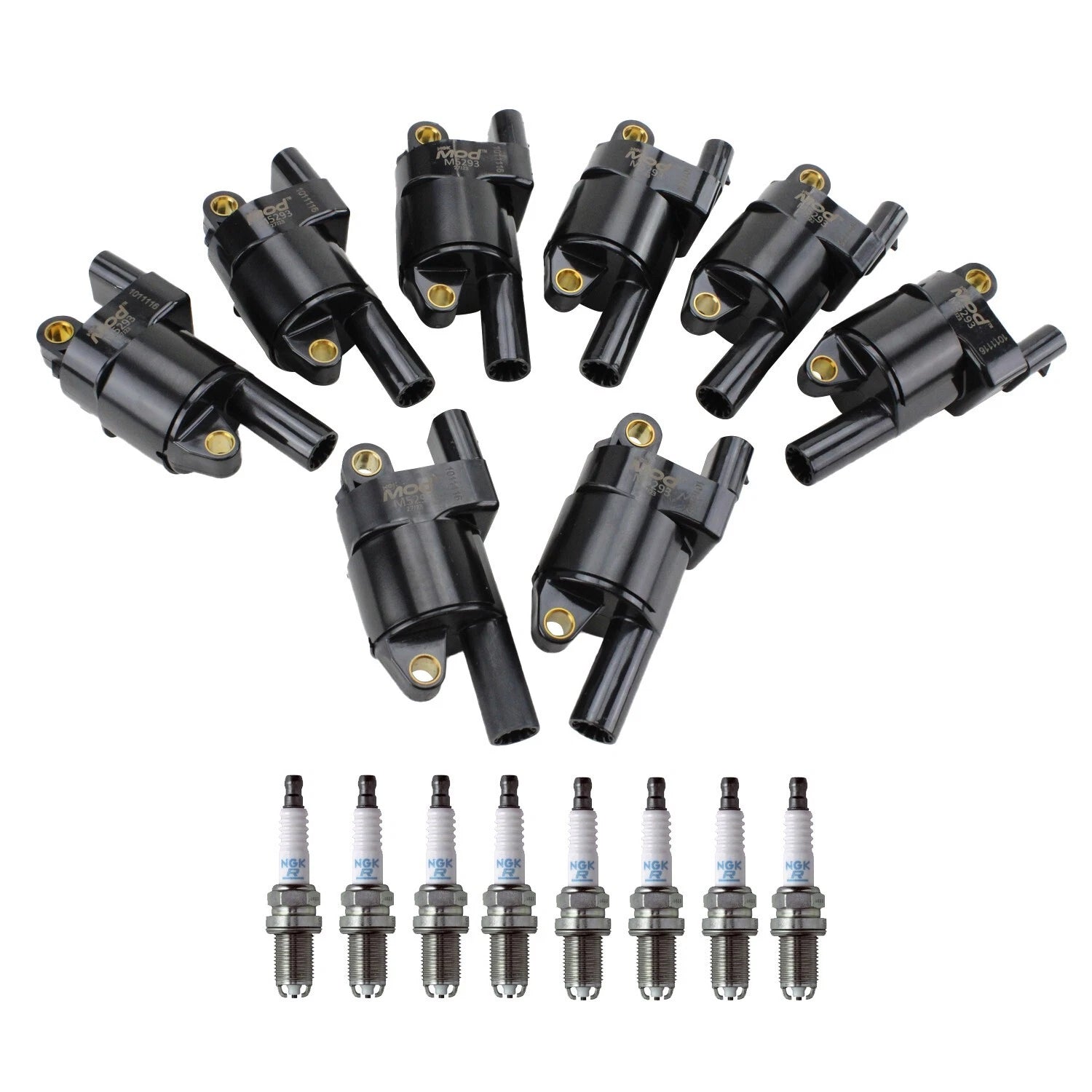 NGK Ignition Coil & 8 Nickel Spark Plugs Kit for Savana 1500 (2003–2006)