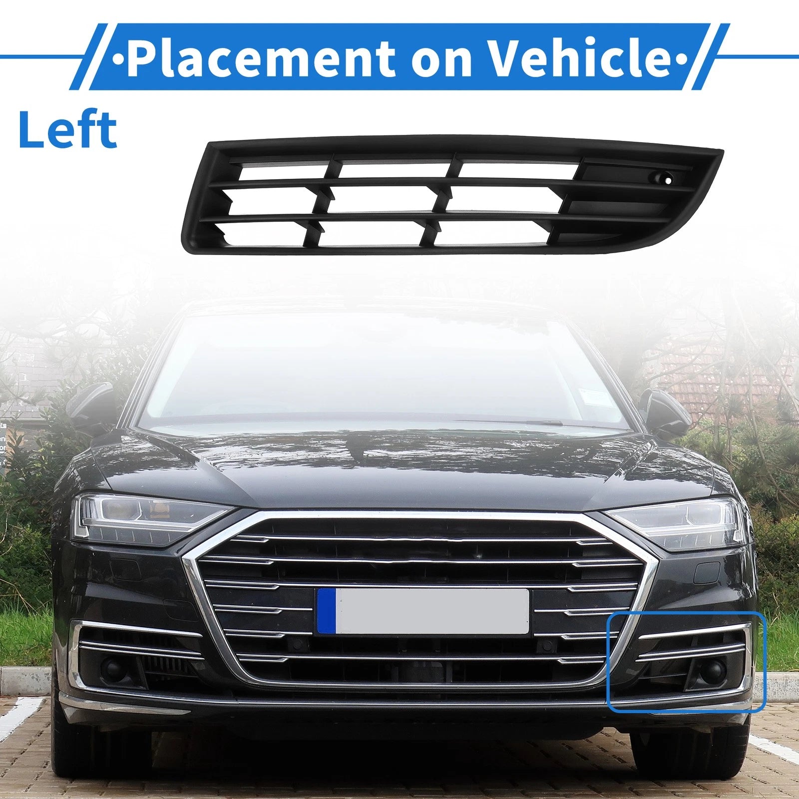 1 Pc Fog Light Grill for Volkswagen Passat (2007–2011) No. 3C0853665