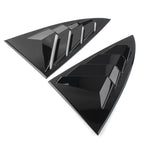 2X Glossy Black Side Vent Window Scoop Louver Trim for Tesla Model 3 (2017–2022)