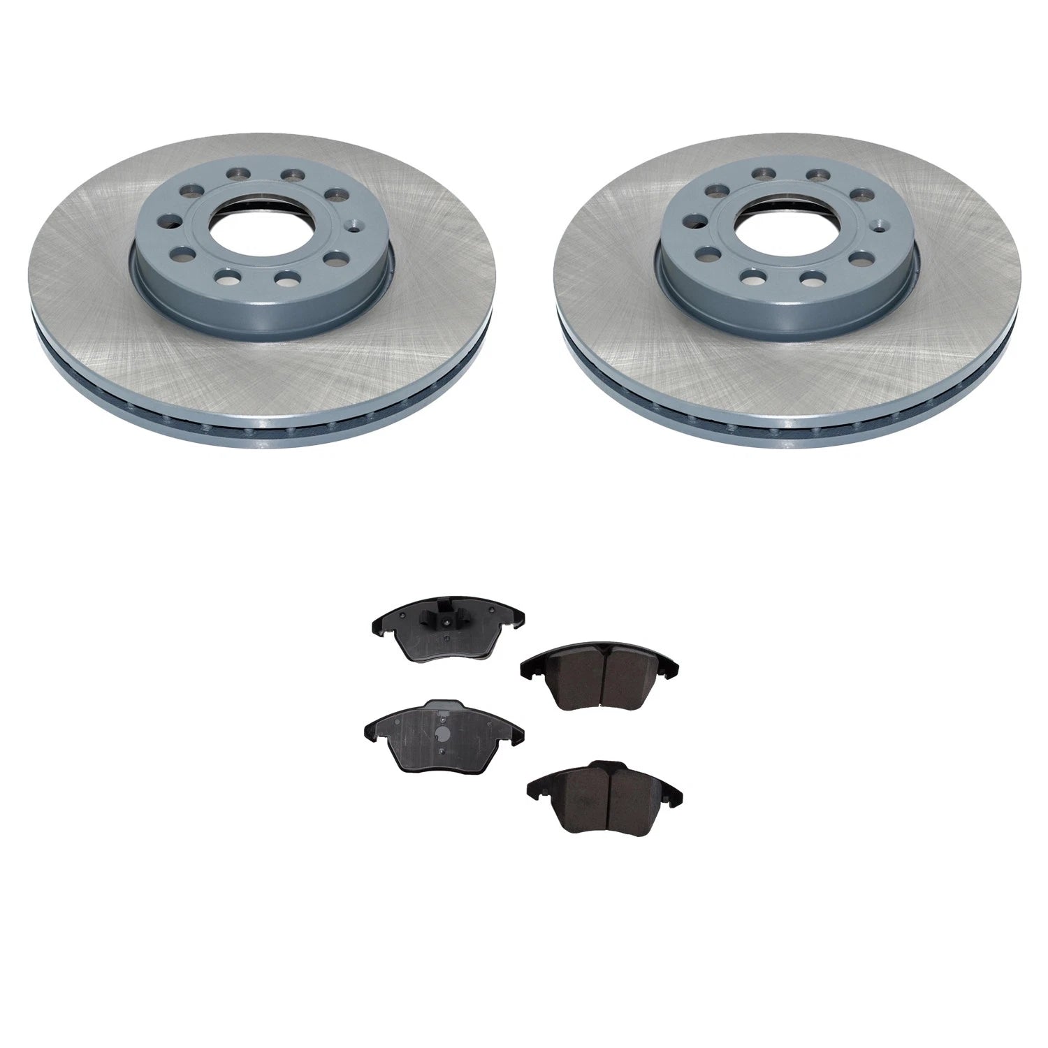 DuraGo Front Rotors & Low-Met Brake Pads Kit for Audi A3 VW Golf Jetta (2013–2016)