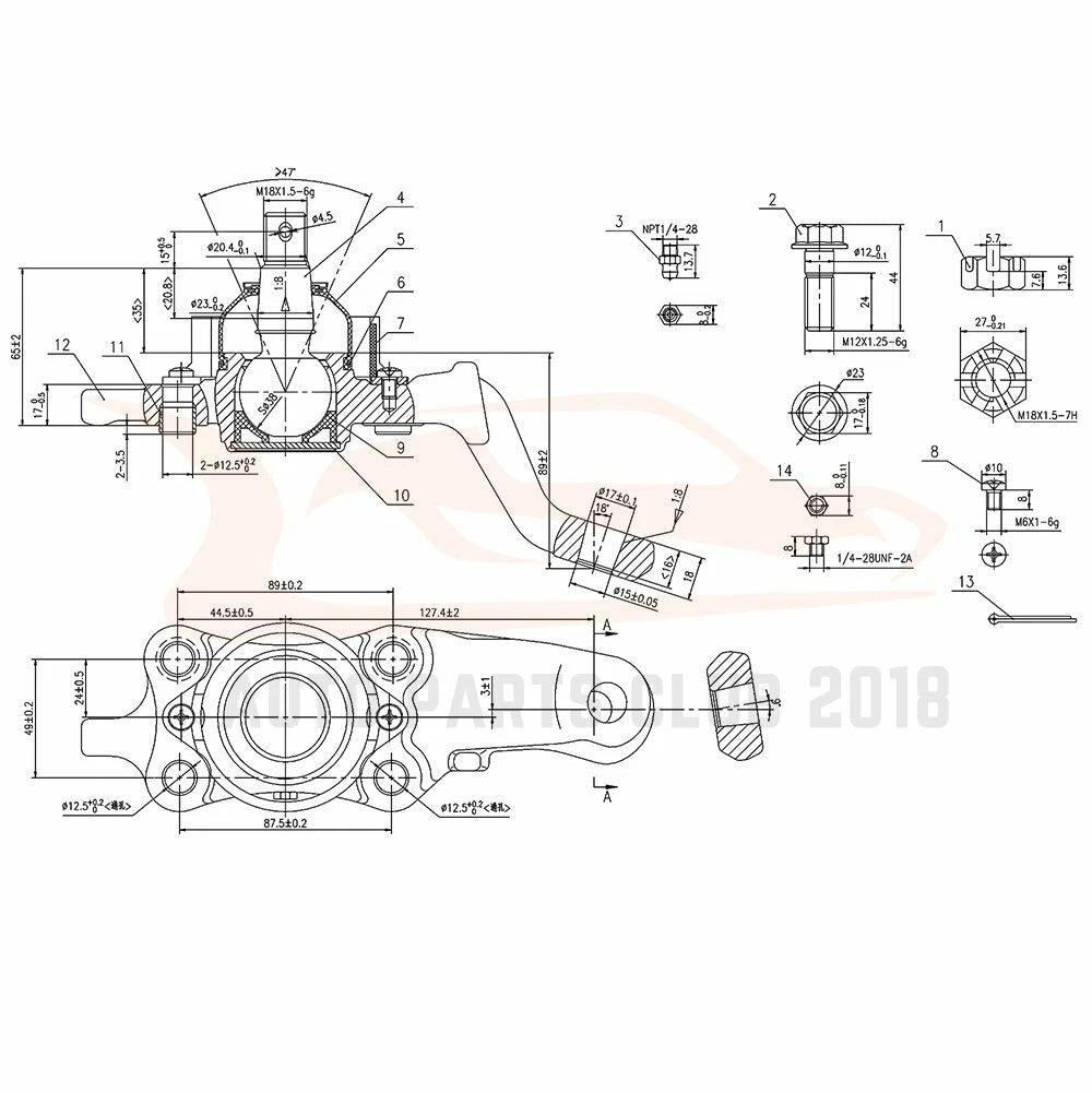 Set of 8 Ball Joints and Tie Rod Links for Toyota Tundra Sequoia