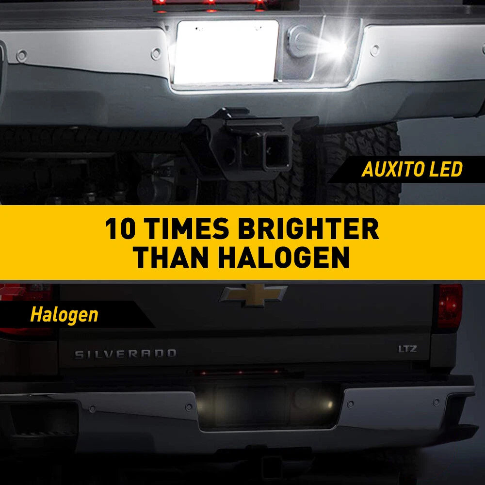 Full White LED License Plate Light Kit for Chevy Silverado GMC Sierra (2014-2023)
