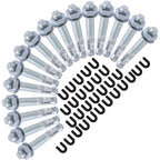 Set of 16 Wedge Anchor Bolts & 30 Shims for Auto Lift Installation