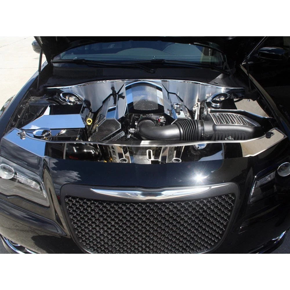 Polished Stainless Steel Front Header Plate for Chrysler 300 (2011–2013)