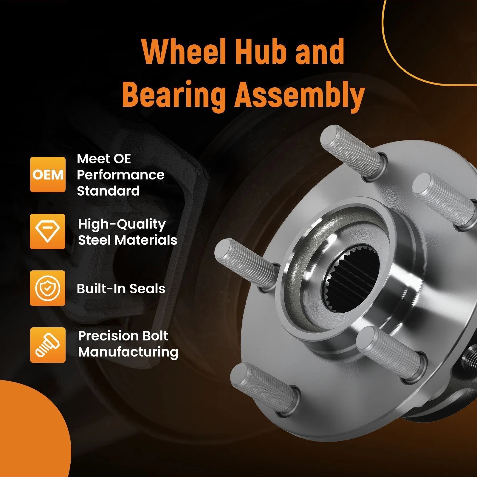 5 Bolt Wheel Hub & Bearing for Nissan Rogue (2008–2013) 40202JG000 513298