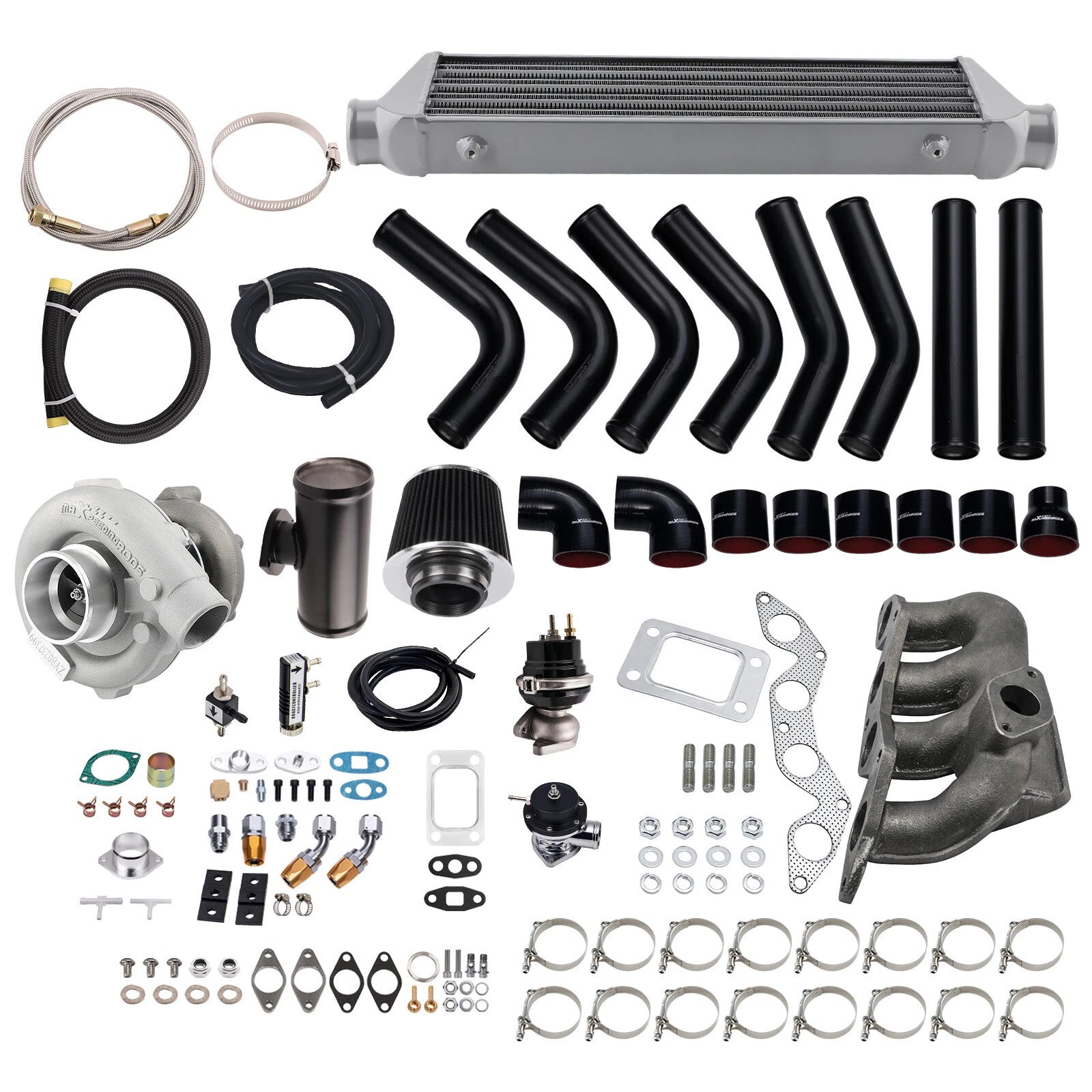 T3 Turbo Kit with Intercooler, Manifold, BOV, Wastegate for Civic GX (2001–2005)