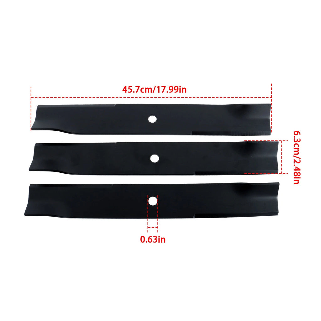 3 Pack Blade for Hustler Raptor SD/SDX/Fastrak X (Fits 54" Deck)