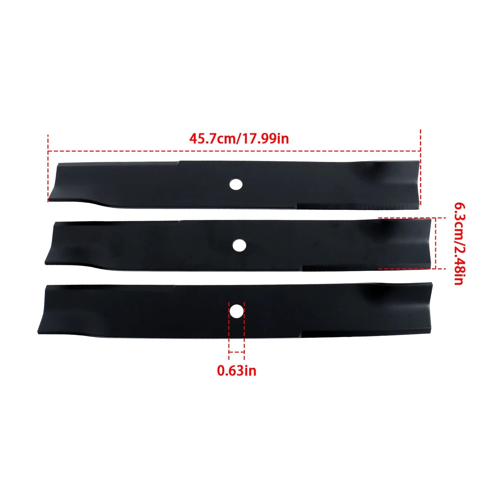 3 Pack Blade for Hustler Raptor SD/SDX/Fastrak X (Fits 54" Deck)