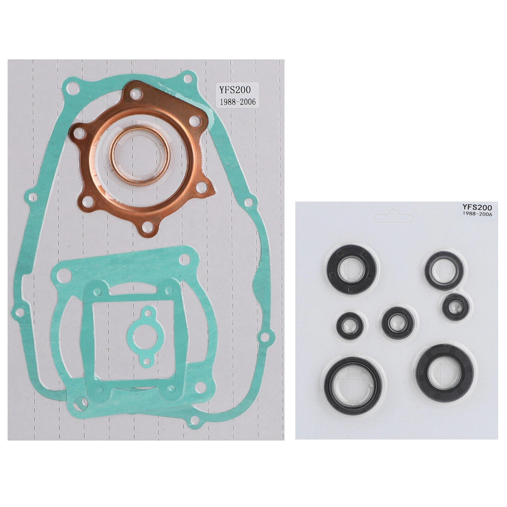 Complete Engine Gasket Kit Set w/Oil Seals for Yamaha Blaster YFS200 (1988–2006)