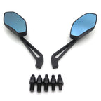 Black Mirrors w/ 8mm 10mm for Honda Suzuki Kawasaki Yamaha Harley