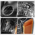 OE Style Headlights for Toyota Sequoia/Tundra Crew Cab (2005–2007) - Black/Amber