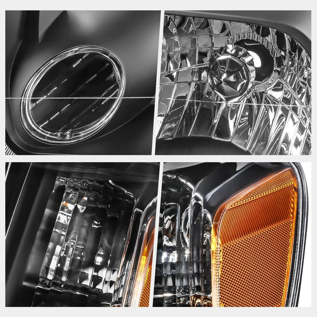 OE Style Headlights for Toyota Sequoia/Tundra Crew Cab (2005–2007) - Black/Amber