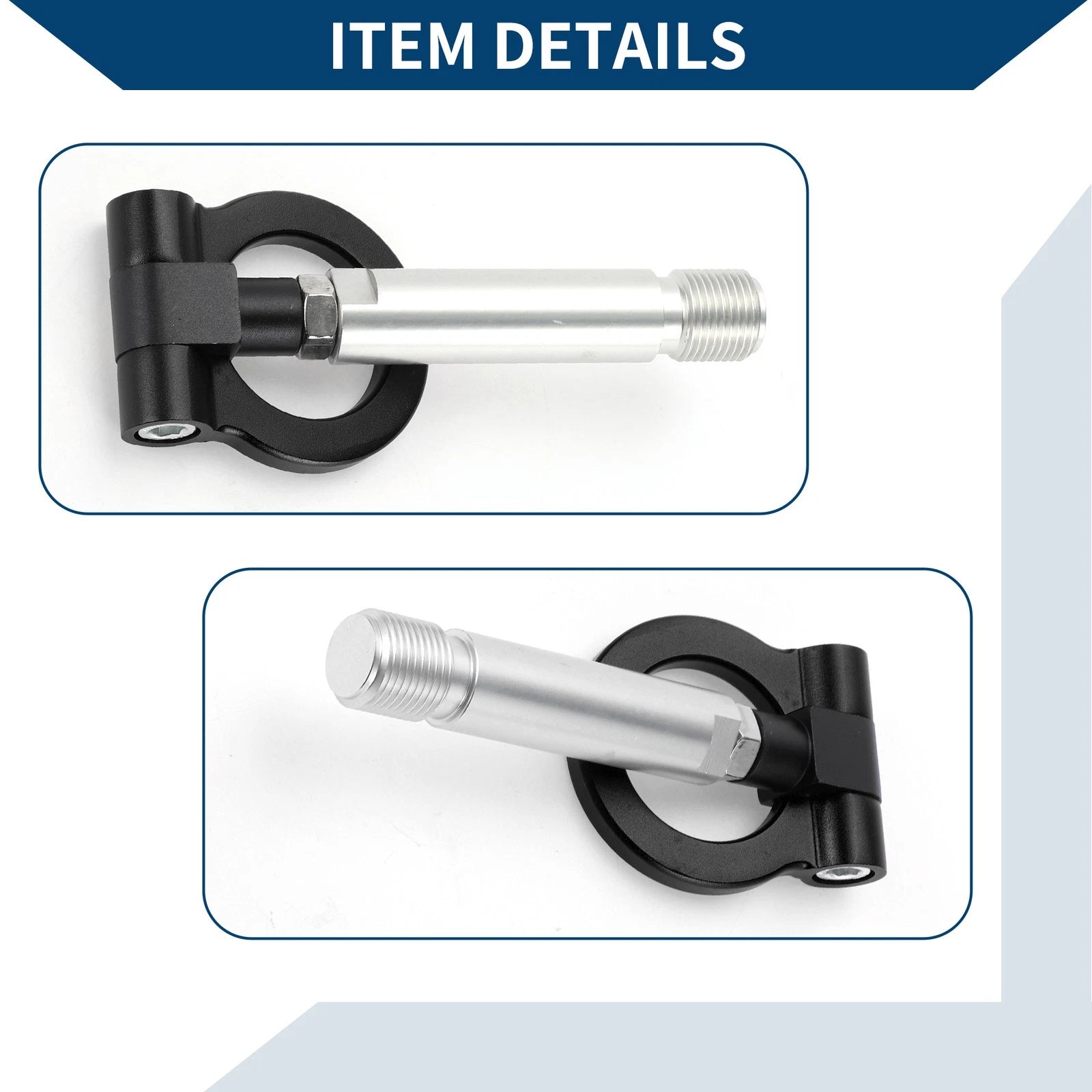 Tow Hook for Toyota Yaris (2023) - Metal Towing Ring, Black