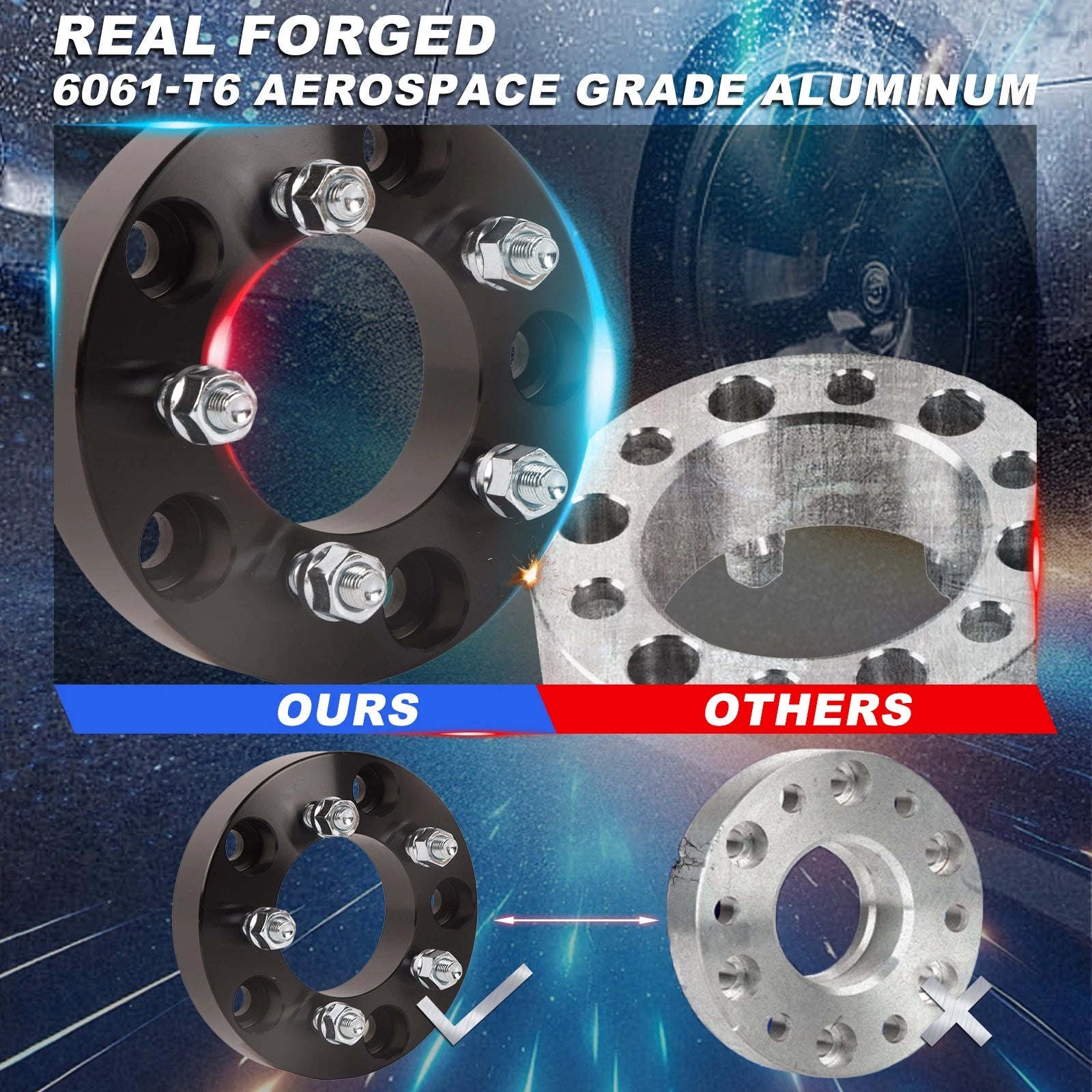 5x5.5 to 5x4.5 Wheel Adapters for Various Models (1.25" Thick)