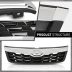 Front Bumper Upper Grille for Subaru Forester (2011–2013) Black & Chrome
