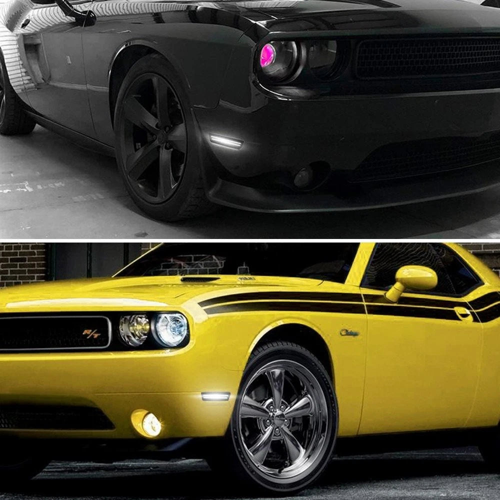 Smoke LED Strip Front Side Marker Lamps for Dodge Challenger (2008–2014)