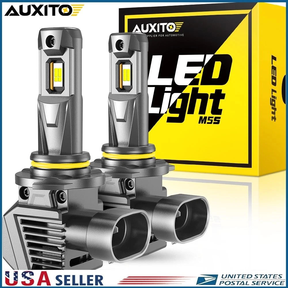 2X AUXITO 9005 LED Headlight Bulbs 6500K 22000LM High/Low Beam for Vehicles