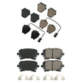 Akebono EURO Front & Rear Ceramic Disc Brake Pad Kit for Audi A8 Quattro (1997–2003)