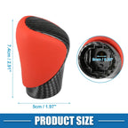 Automatic Gear Shift Knob Cover for Lexus - Carbon Fiber & Red Faux Leather