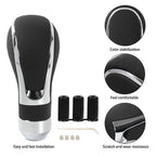 Gear Shift Knob for Universal Cars (Manual) - Black Leather
