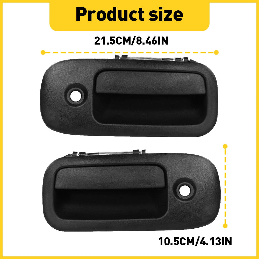 Set of 2 Outside Front Door Handles for 1996–2009 Chevy Express GMC Savana