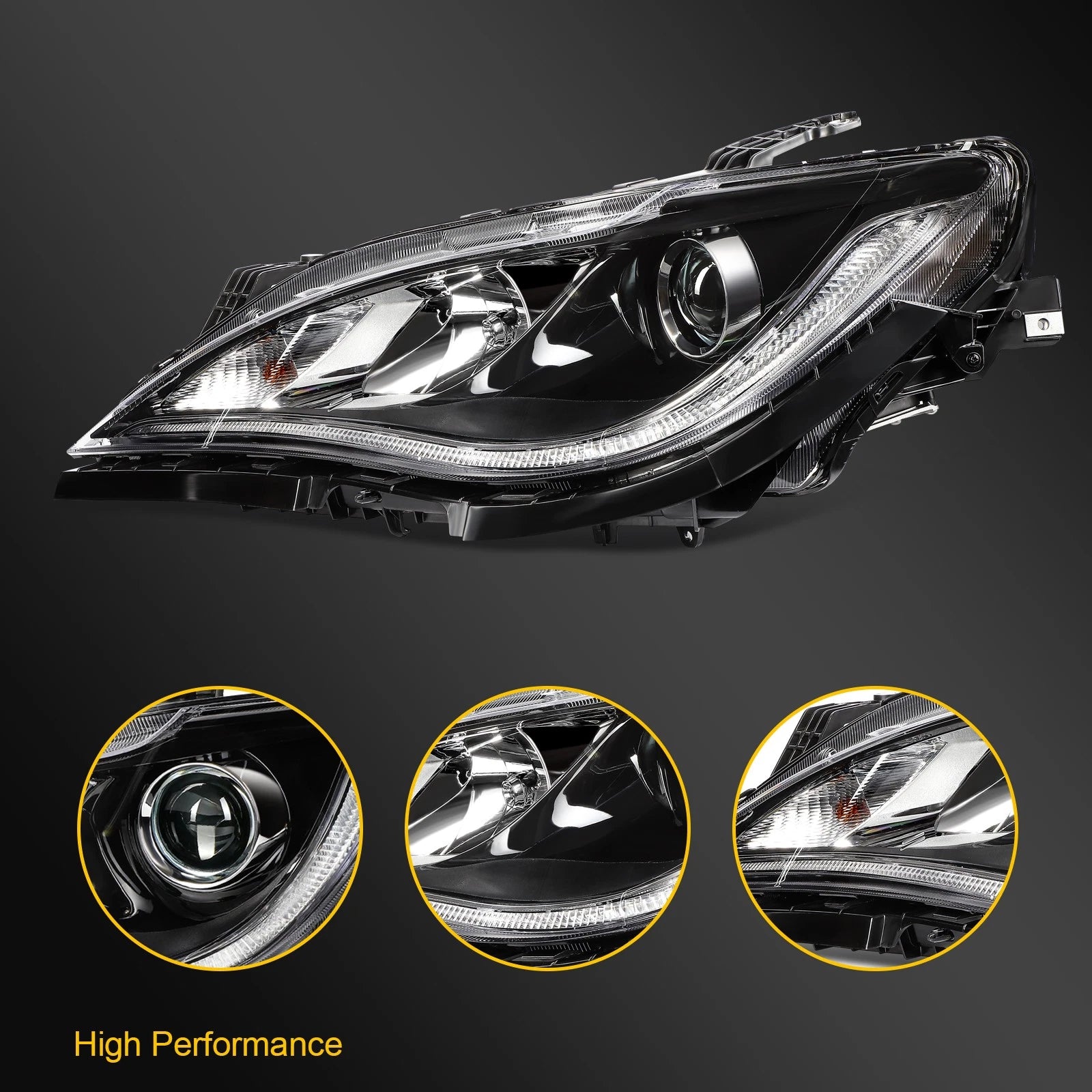 Left Side Projector HID Headlight for Chrysler Pacifica, Voyager (2017–2020)