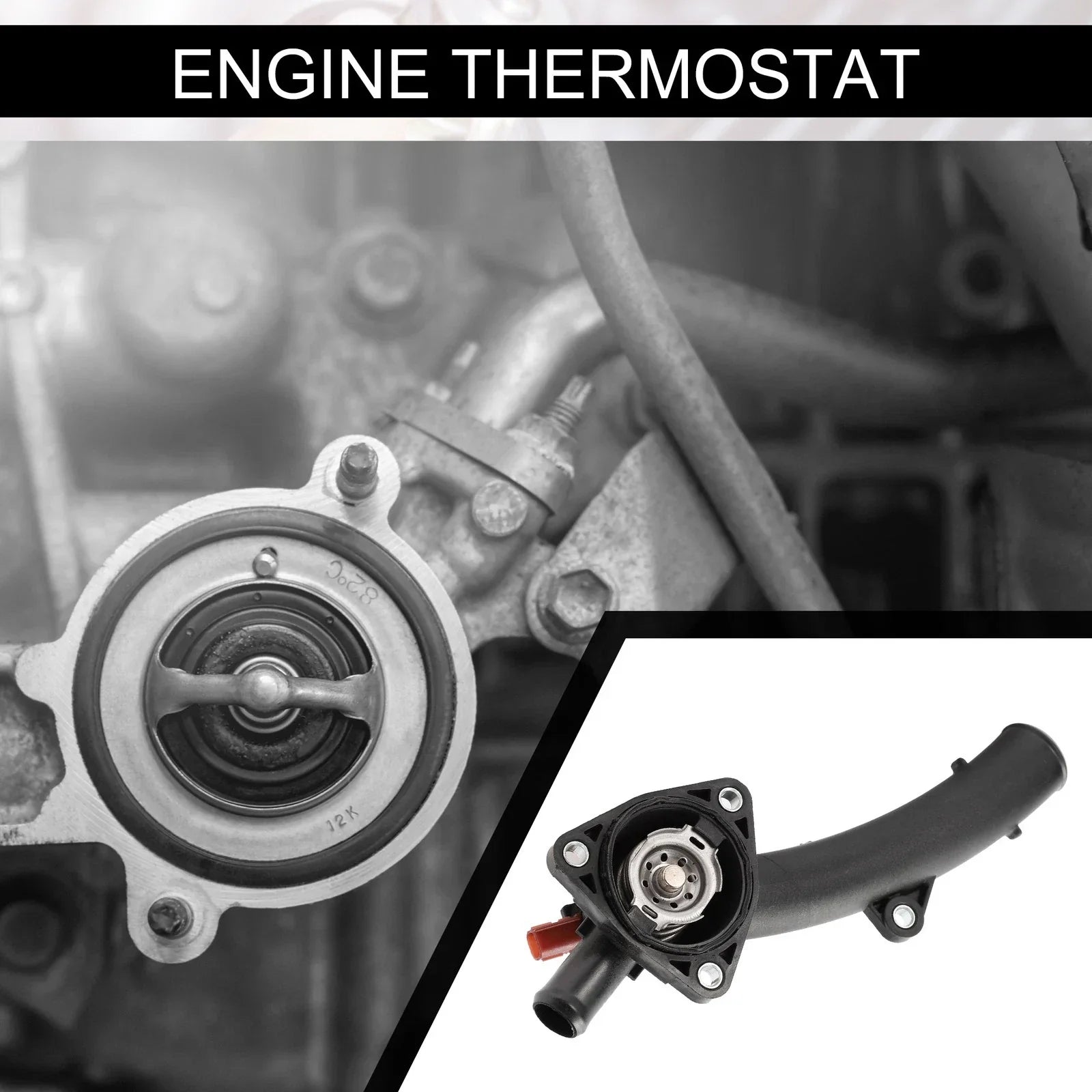 Thermostat Housing Assembly for Toyota Camry (2018-2023) 1 x Black