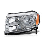 Left Driver Side Headlight Lamp for Honda Pilot (2012–2015) Chrome/Amber