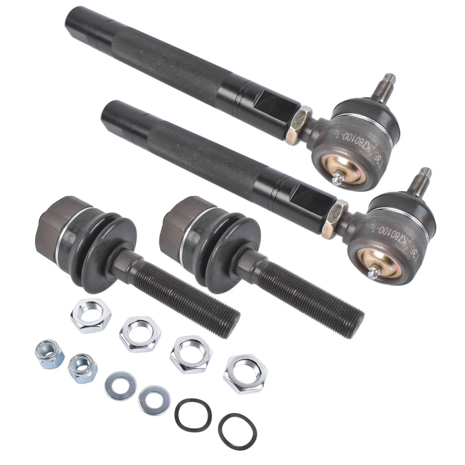 Set of 2 Front Inner Outer Tie Rod Ends for Silverado Sierra 2500HD 3500HD (2001–2010)