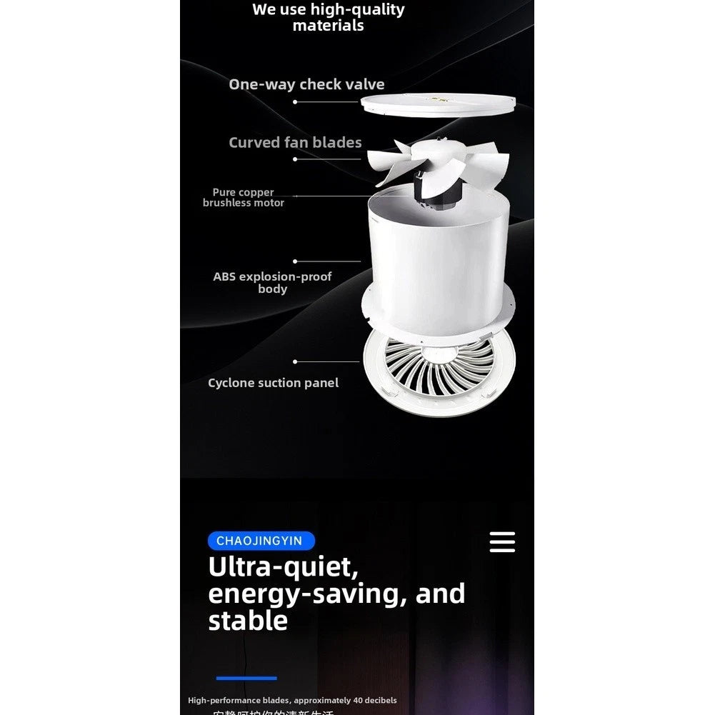 12V Solar Brushless Exhaust Fan for Bathroom Kitchen Window (ABS)