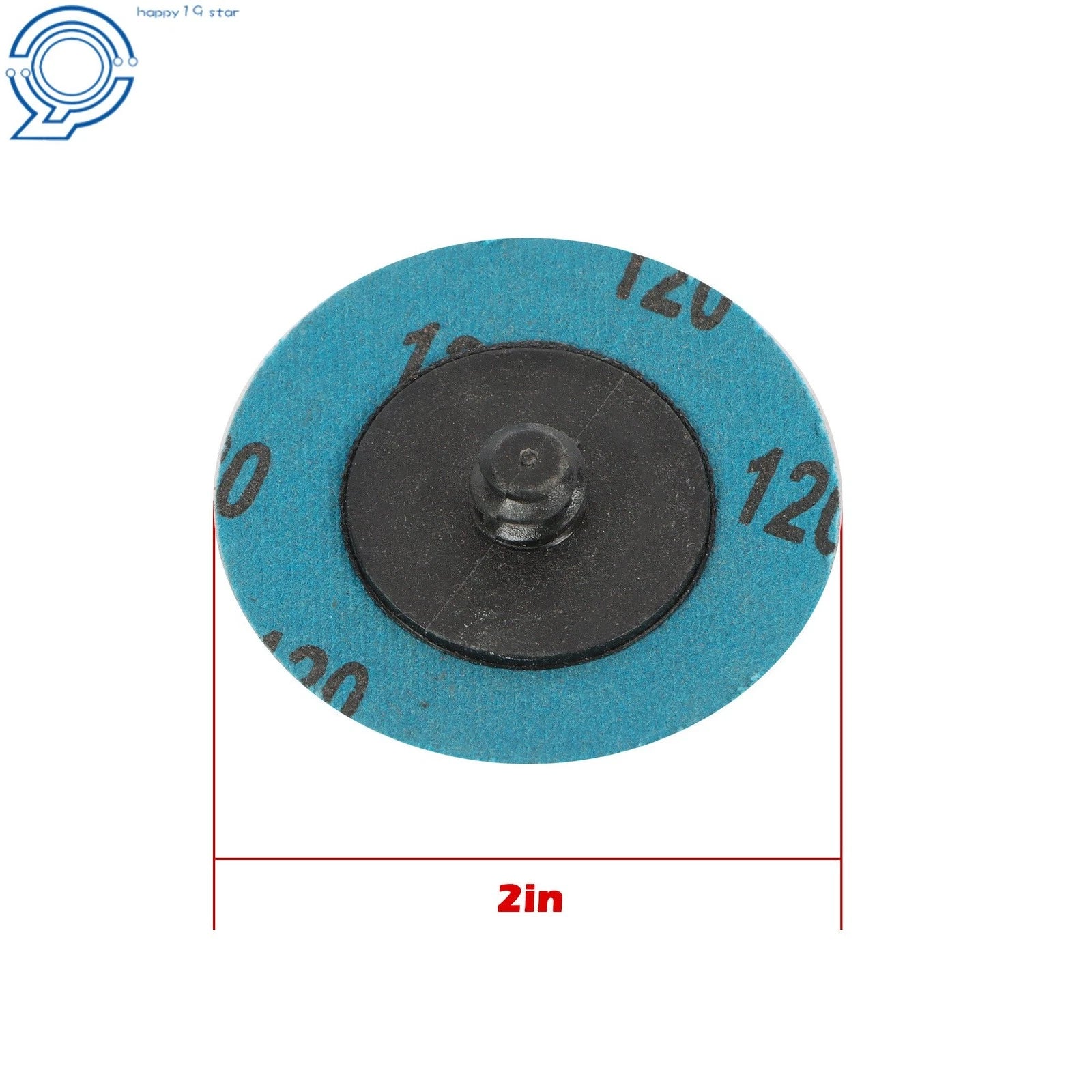 50PCS 2 Inch Aluminum Oxide Sanding Discs for Die Grinder (120 Grit)