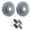 Hella Front Rotor & Akebono EURO Ceramic Brake Pad Kit for Mercedes X156 GLA250 C117 CLA250 (2015–2020)