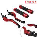 Red Extendable Brake Clutch Levers & Handlebar Grips for BMW C650GT C600 (2012-2016)