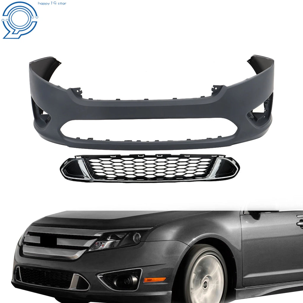 Front Bumper Cover & Lower Grill for Ford Fusion (2010–2012)