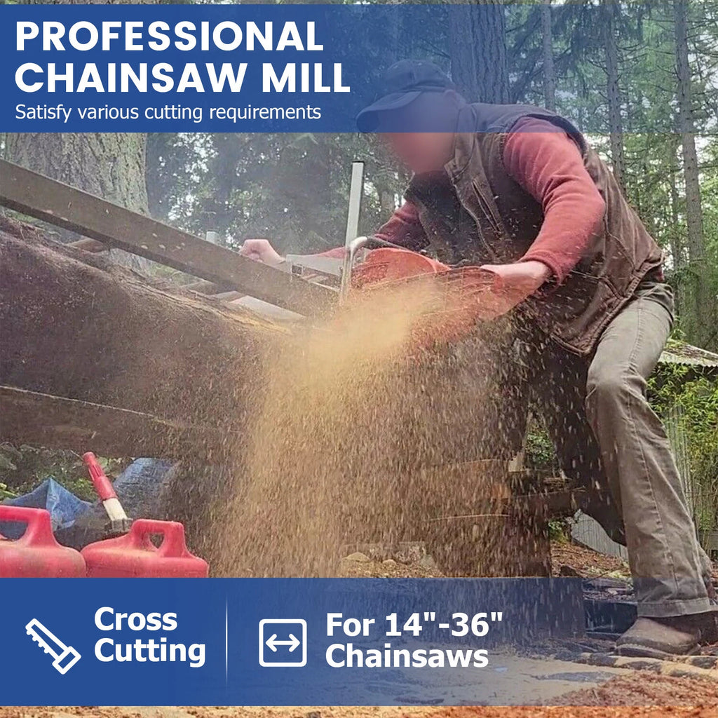 Chainsaw Mill Kit for Portable Guide Bar (14"-36")