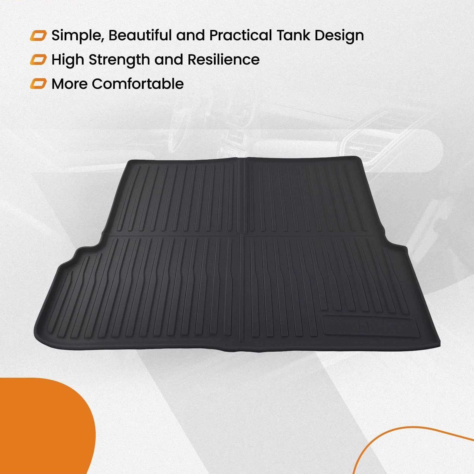 All Weather Cargo Liner Mat for Lexus GX460 (2010–2022) TPE Black Rear Trunk