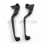 Black Smooth Wide Blade Levers for Harley-Davidson Road King (2014–Present)