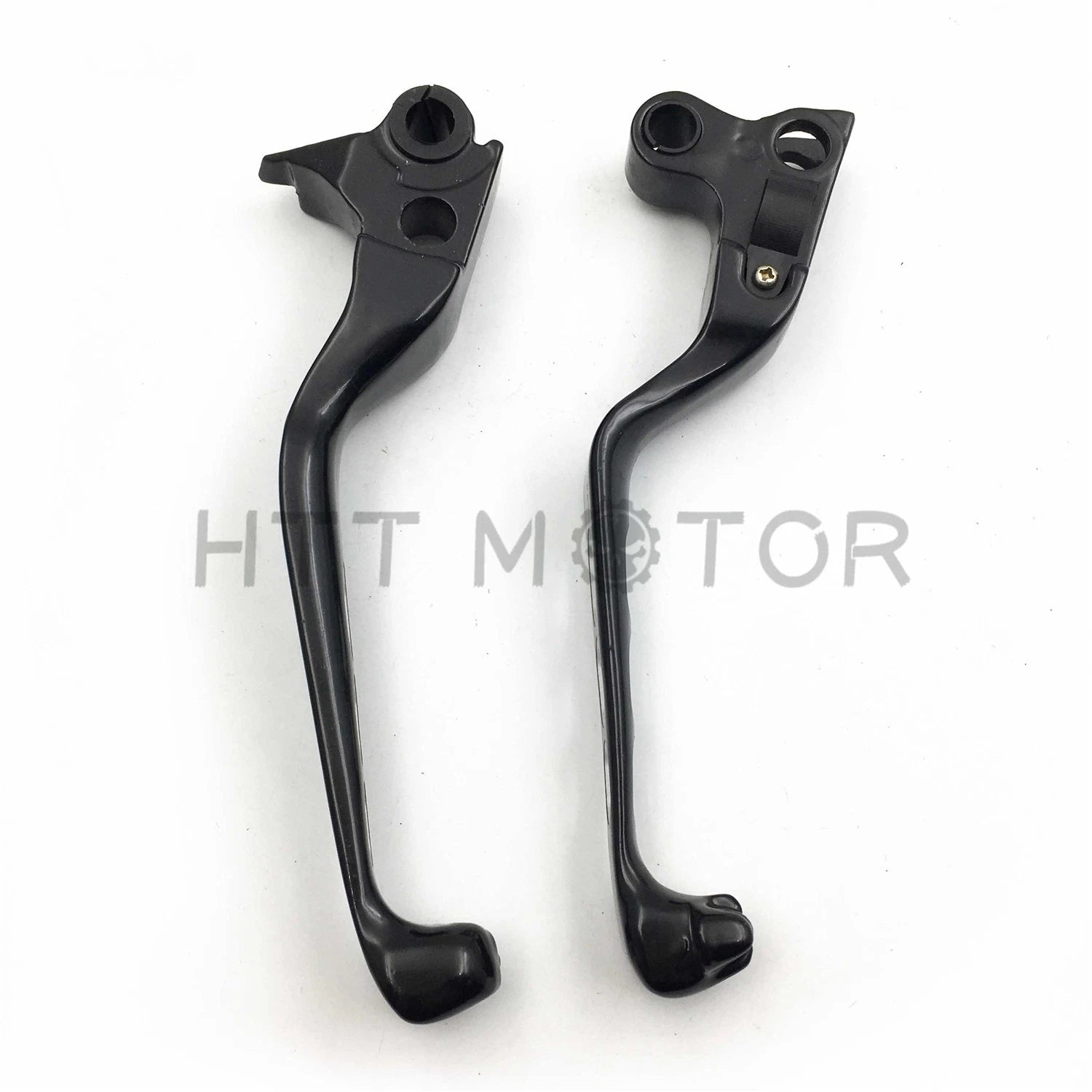 Black Smooth Wide Blade Levers for Harley-Davidson Road King (2014–Present)