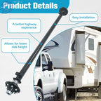 Trailer Axle 7000 lb Idler 8 Lug 95" Hubface 80" Spring Center 8x6.5 Bolt