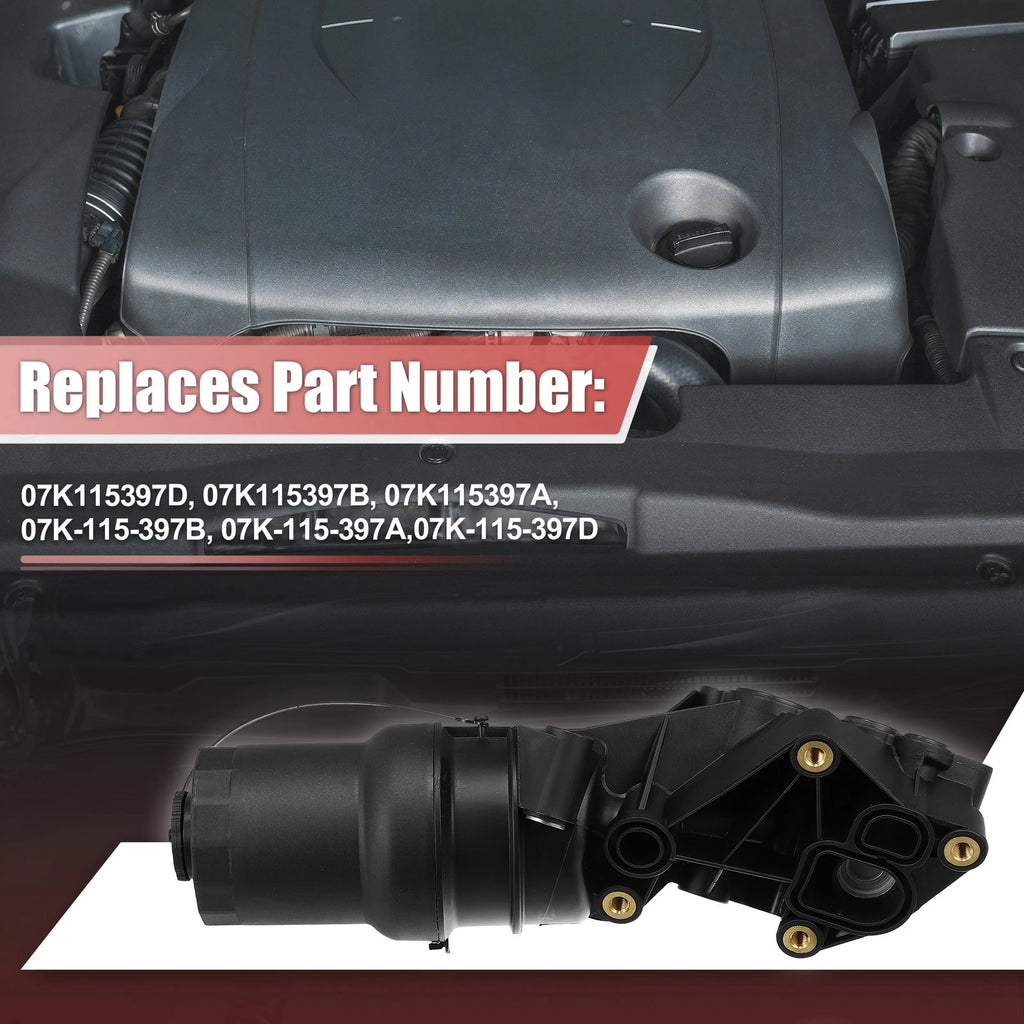 Oil Filter Base Housing Assembly 07K115397D for VW Jetta Golf Beetle (2006–2018)