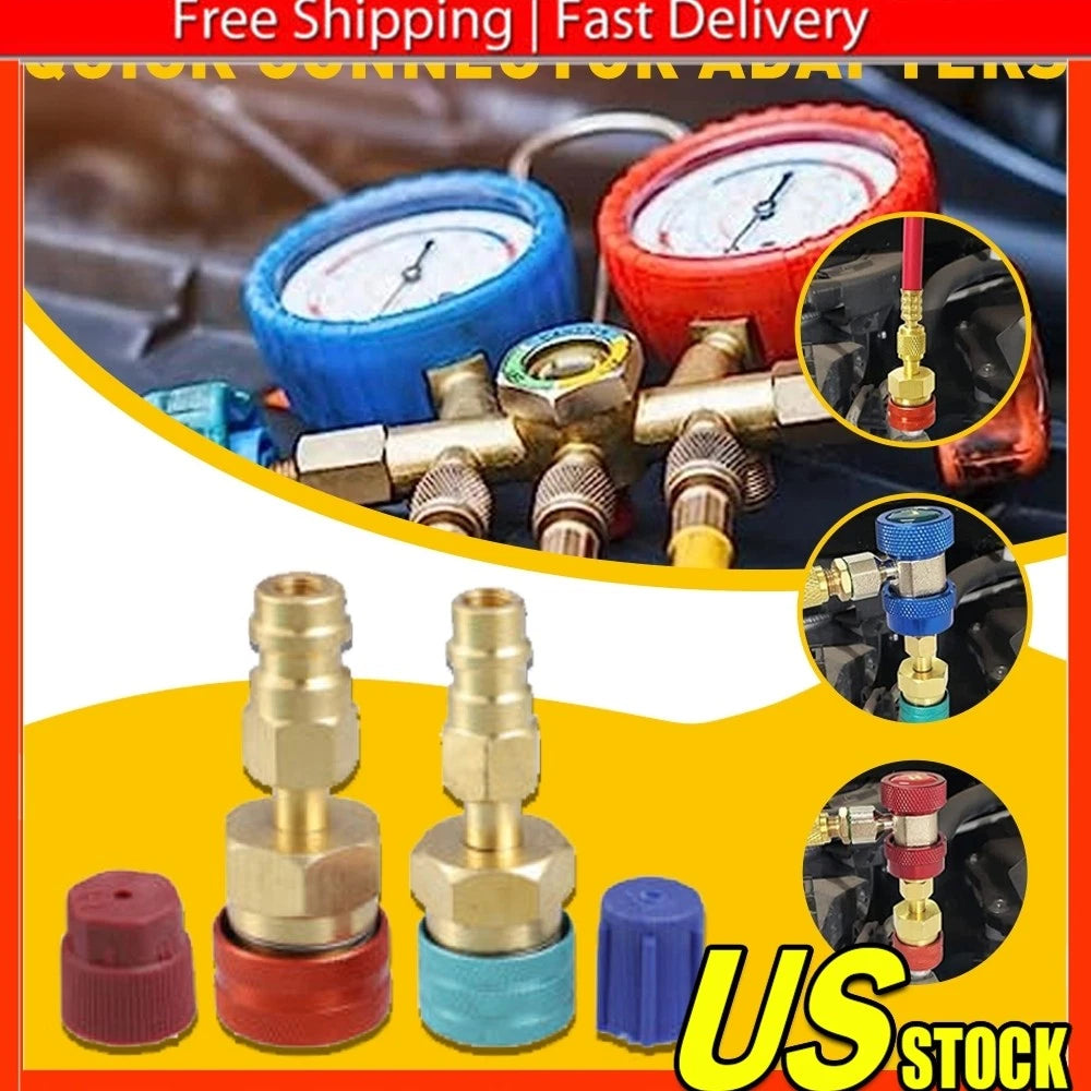 Quick Coupler Adapter for A/C Car High Low Side Conversion (R1234yf to R134a)