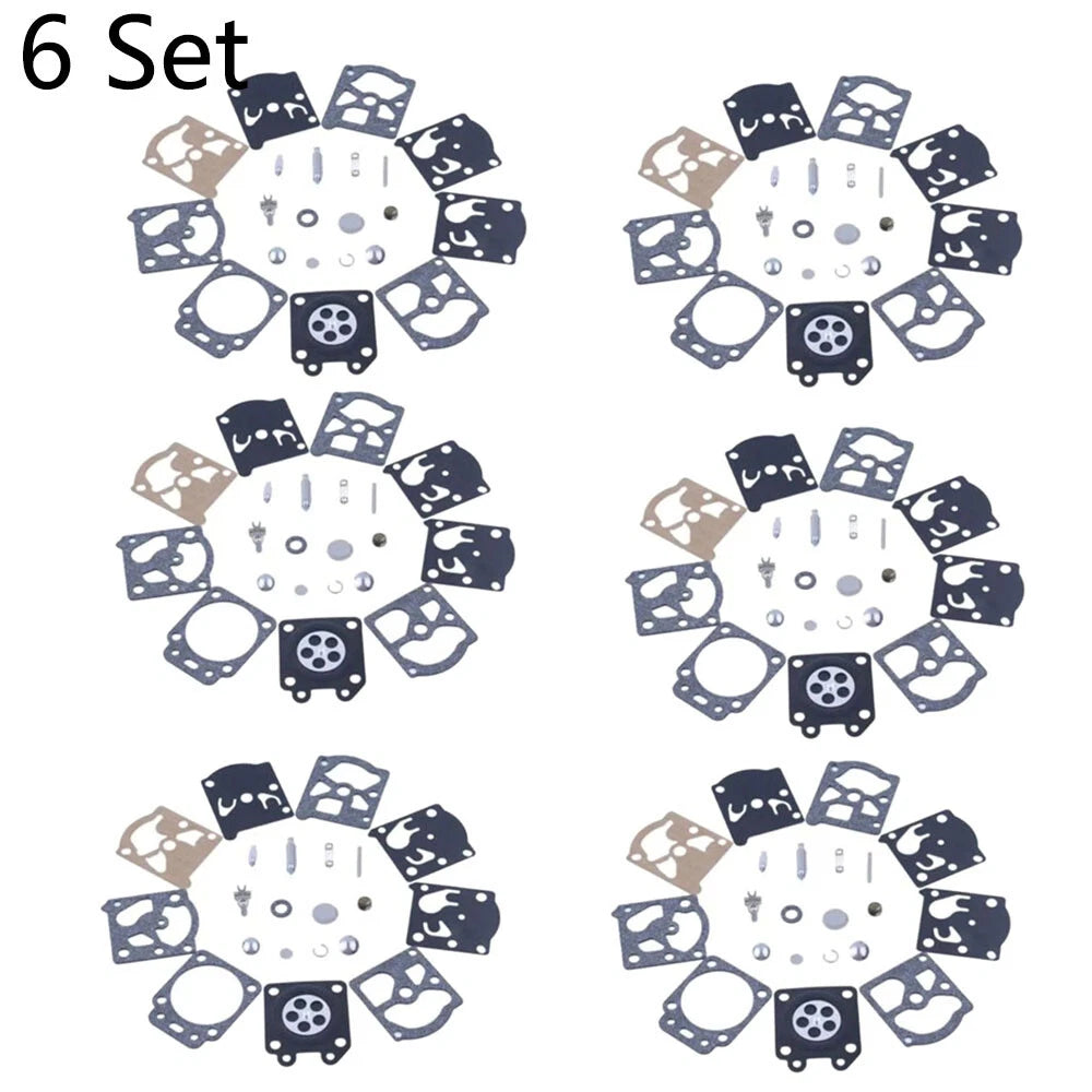 Set of 6 Carburetor Diaphragm Repair Kit for Walbro K24-WAT WT866 WT924 WT773 WT775