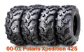 Set of 4 ATV Tires 25x8-12 & 25x11-10 for Polaris Xpedition 425 (00–01)