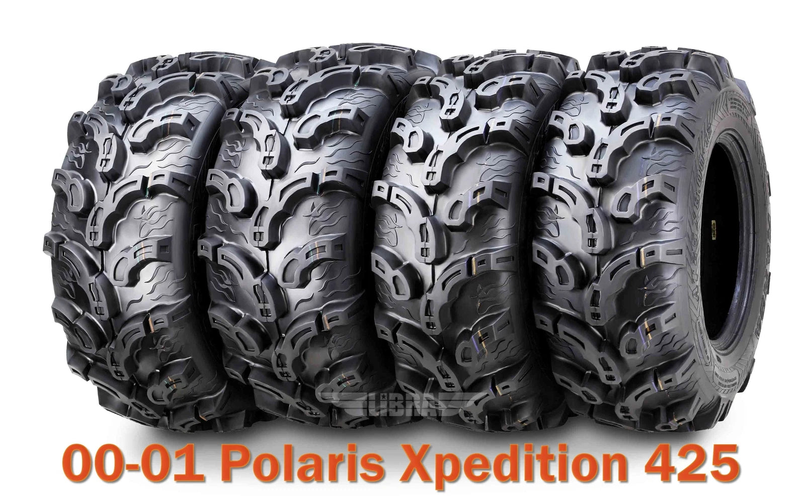 Set of 4 ATV Tires 25x8-12 & 25x11-10 for Polaris Xpedition 425 (00–01)