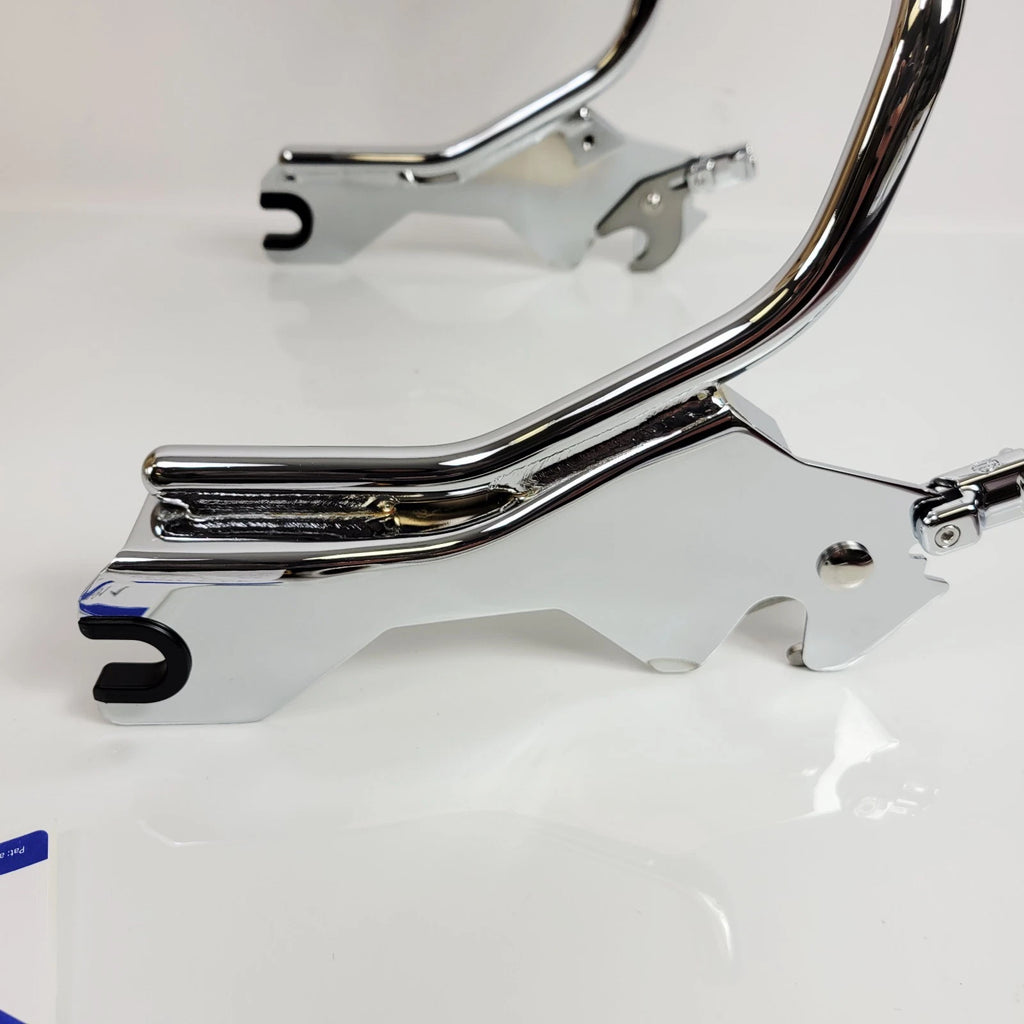 Chrome Short Sissy Bar Backrest for Harley-Davidson Softail Fat Bob (2018–2024)