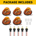 5X Amber Lens LED Cab Roof Marker Lights for Chevy C10/C20/C30 (1973–1987)